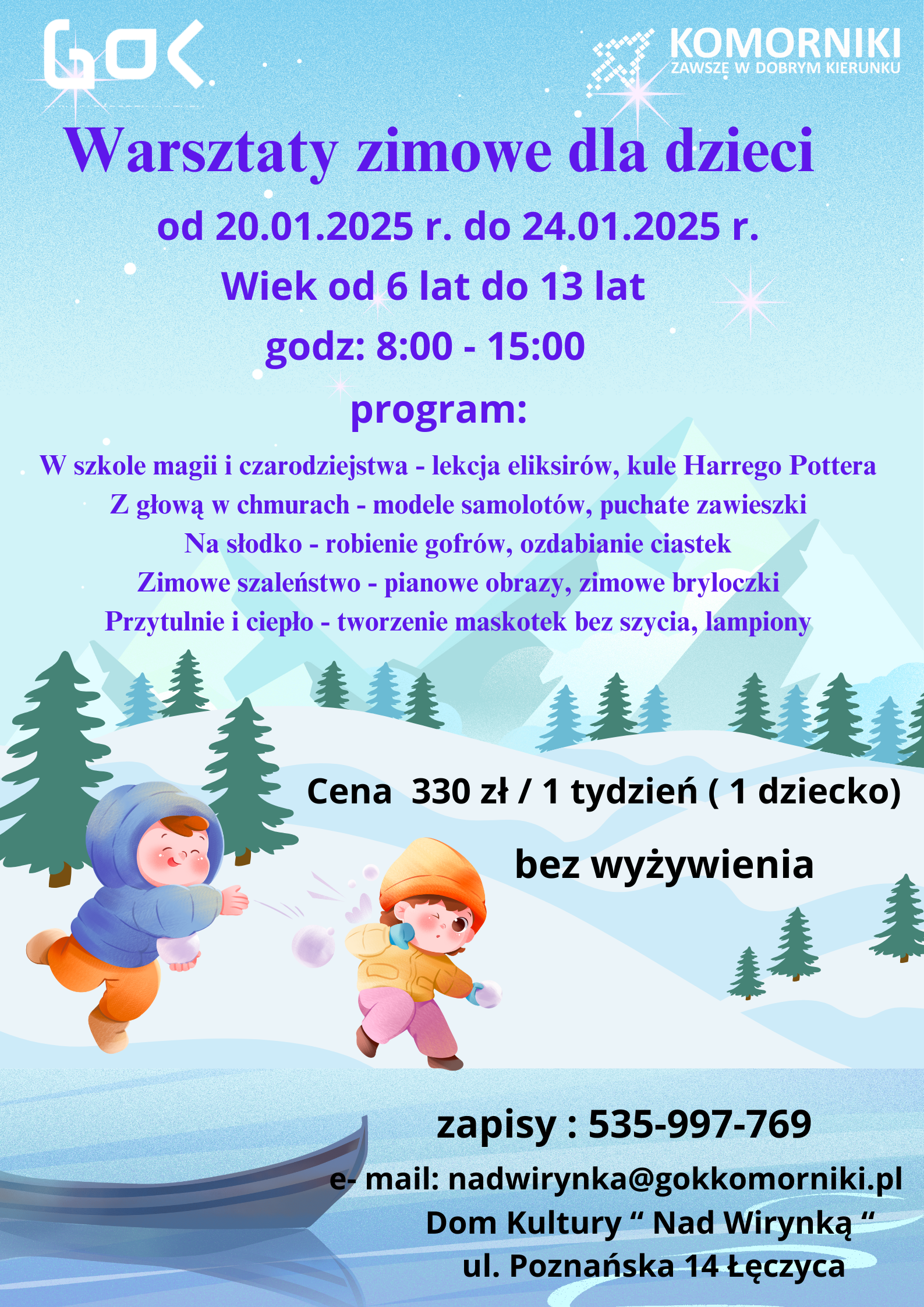 Warsztaty zimowe w&nbsp;Łęczycy