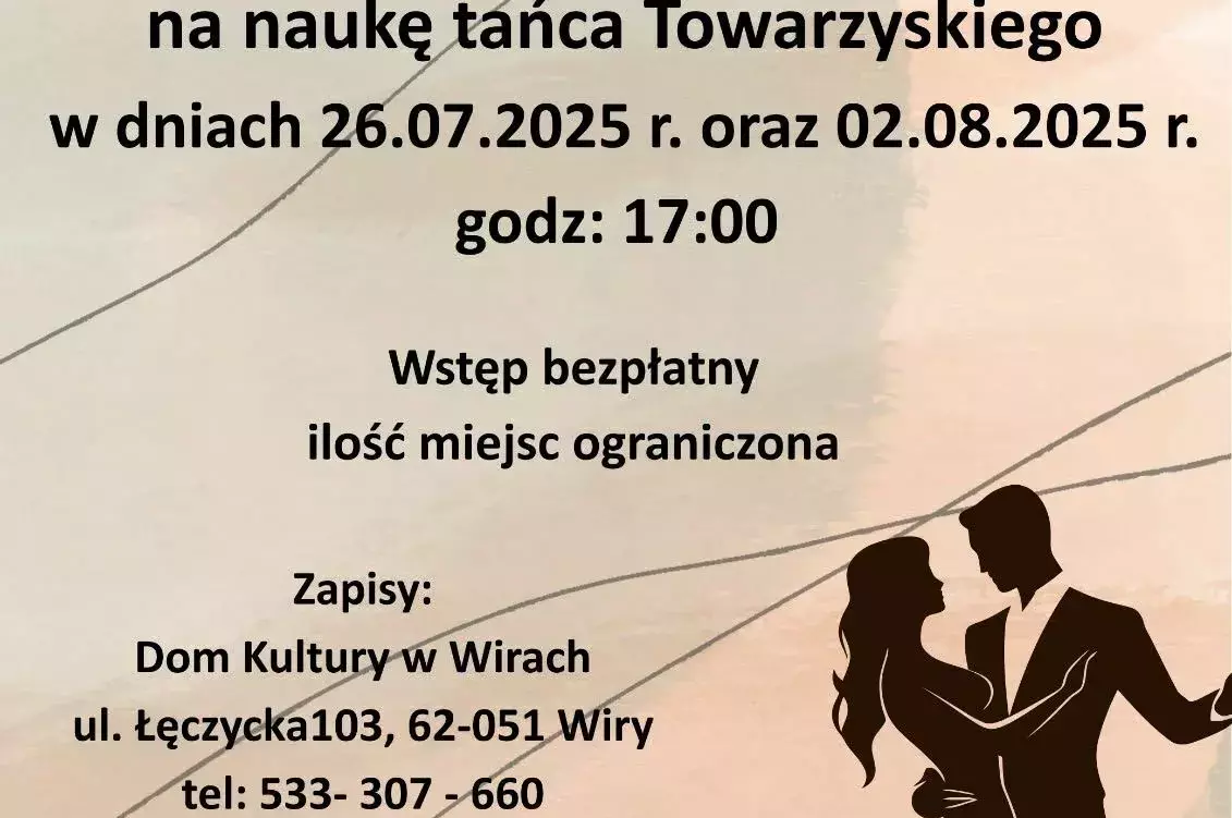Zdjęcie do Nauka tańca towarzyskiego dla dorosłych