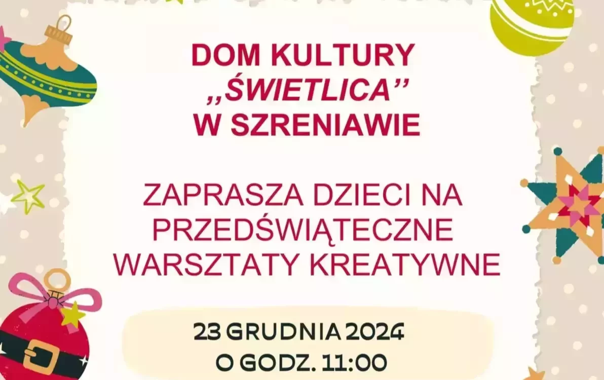 Zdjęcie do Przedświąteczne warsztaty kreatywne