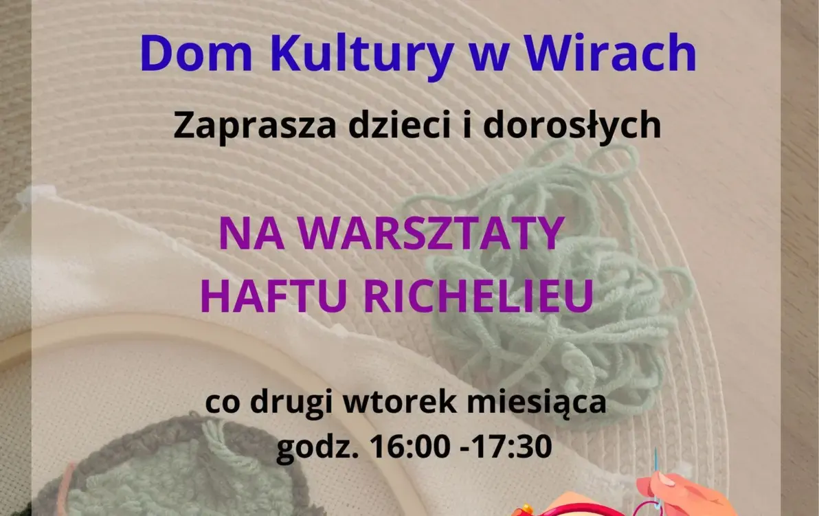 Zdjęcie do Warsztaty haftu richelieu