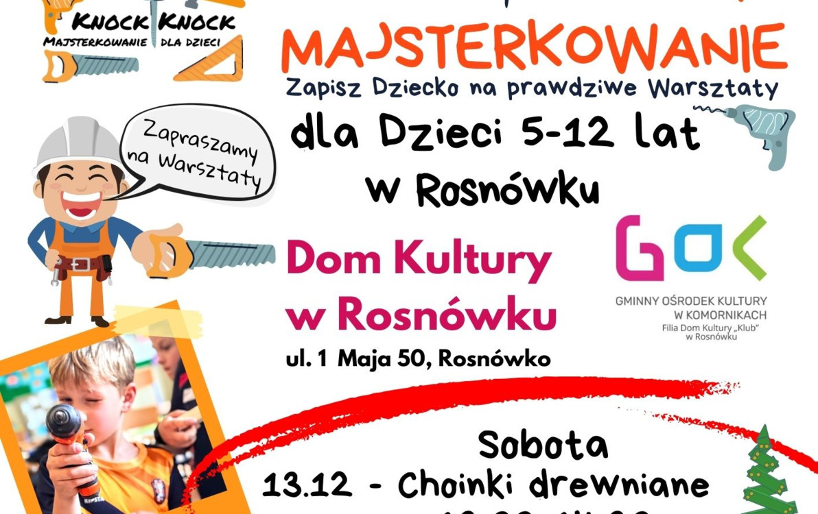 Zdjęcie do Majsterkowanie drewnianych choinek w Rosn&oacute;wku