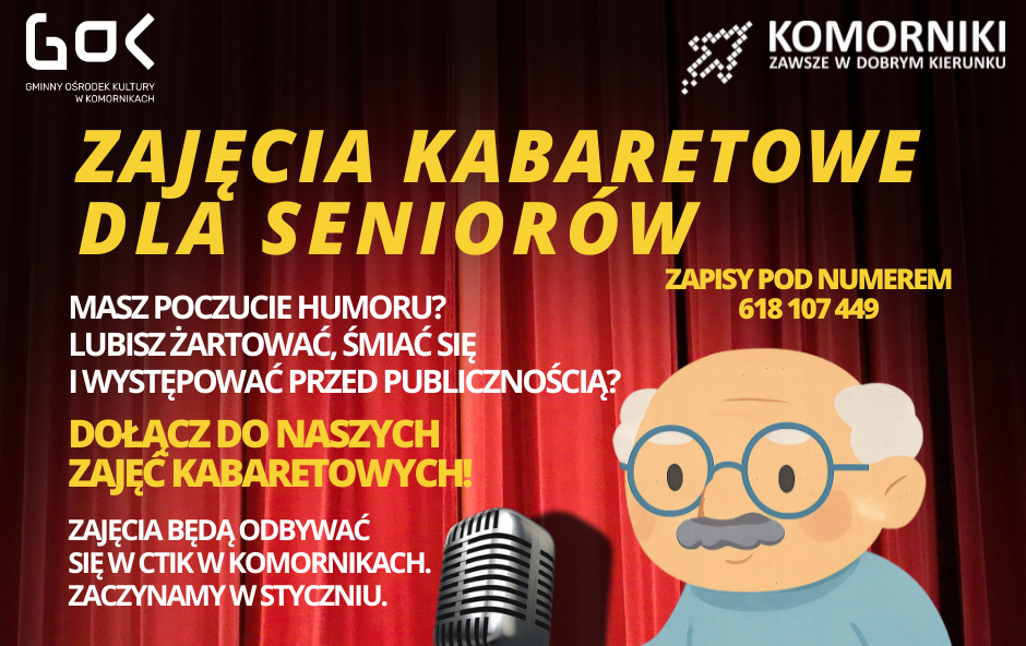 Zdjęcie do Dołącz do Zajęć Kabaretowych dla senior&oacute;w!