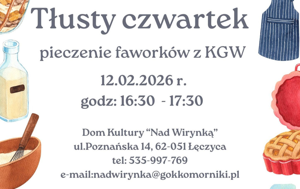 Zdjęcie do Tłusty czwartek - pieczenie fawork&oacute;w z KGW w Łęczycy