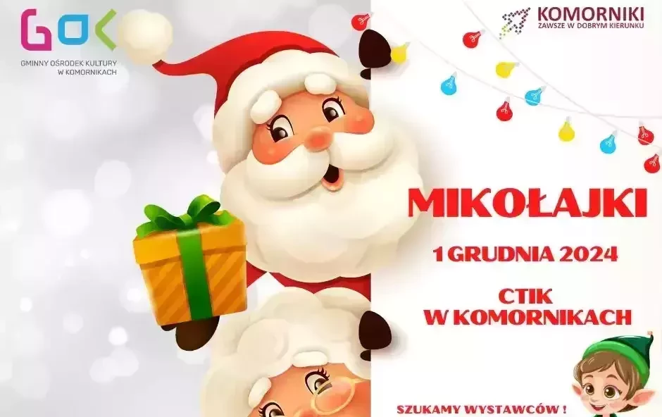 Zdjęcie do Gminny Ośrodek Kultury w Komornikach poszukuje wystawc&oacute;w na Mikołajki!
