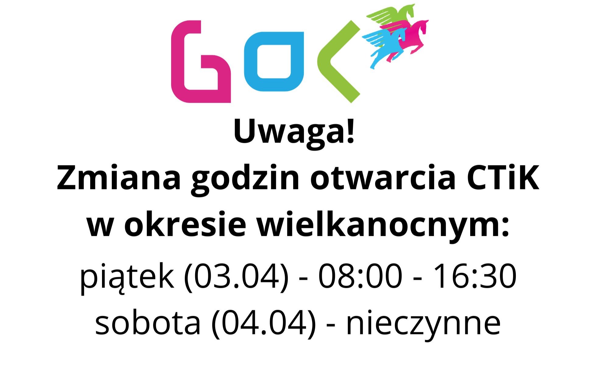 Zdjęcie do Zmiana godzin otwarcia CTiK w okresie wielkanocnym