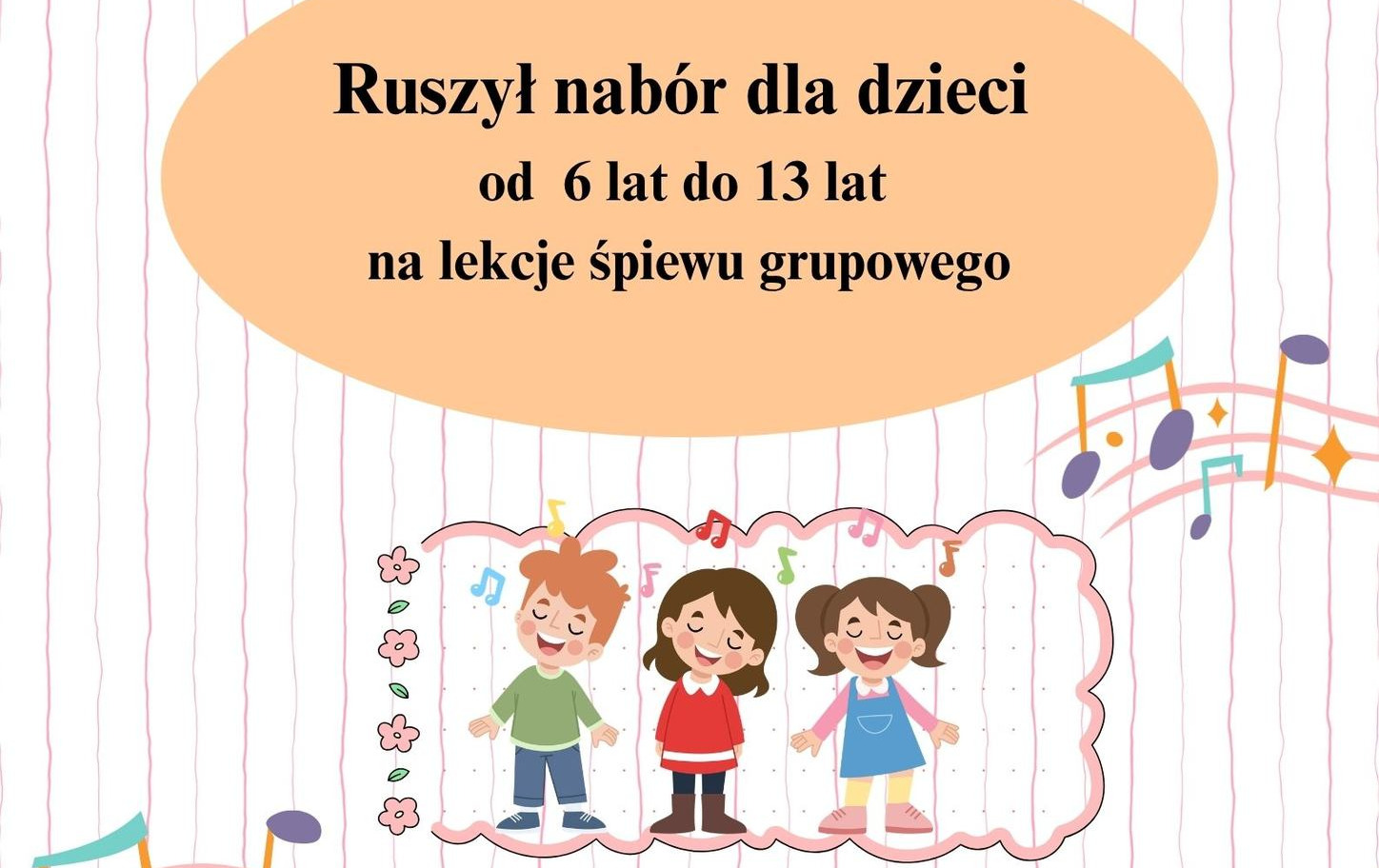 Zdjęcie do Od 11.05.2026 | ŁĘCZYCA - Lekcje śpiewu grupowego