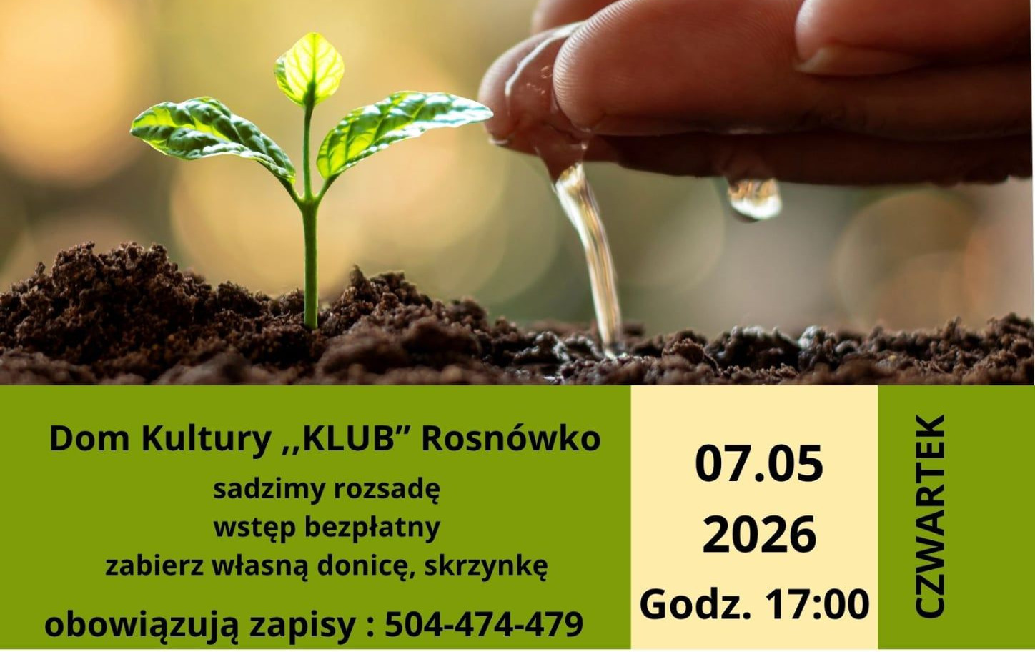 Zdjęcie do 07.05.2026 | ROSN&Oacute;WKO - Zielone warsztaty z Kołem Gospodyń Wiejskich