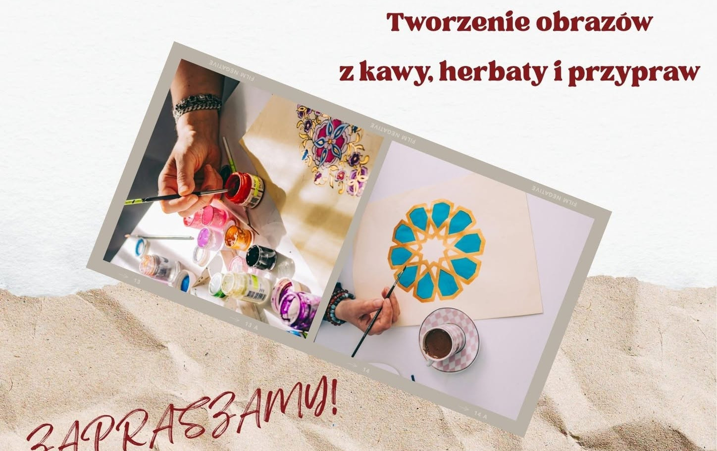 Zdjęcie do 15.07.2026 | Łęczyca - Warsztaty z tworzenia obraz&oacute;w z kawy, herbaty i przypraw dla dorosłych