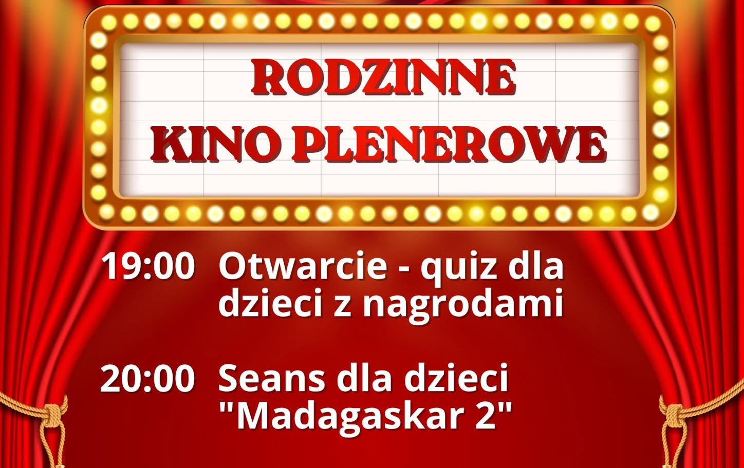Zdjęcie do 28.08.2026 | Plewiska - Rodzinne kino plenerowe